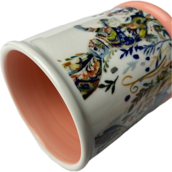 Gold handled Dancing Hares Artist Signed Coffee Mug - Picture 8 of 16